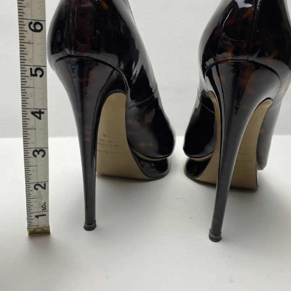 NICHOLAS KIRKWOOD tortoiseshell patent leather platform pumps Size 38